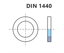 podložky pro čepy - DIN 1440