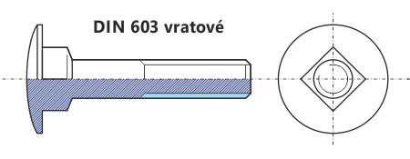 Vratové šrouby - DIN 603