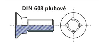 Šrouby pluhové - DIN 608