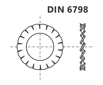 podložky vějířové - DIN 6798