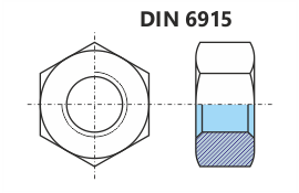 Matice pro ocelové konstrukce - DIN 6915