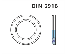 podložky pro vysokopevnostní konstrukce - DIN 6916