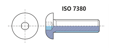 IMBUS šrouby s půlkulatou hlavou - ISO 7380