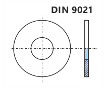 podložky pod nýty - DIN 9021