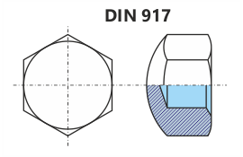 Matice uzavřené nézké - DIN 917